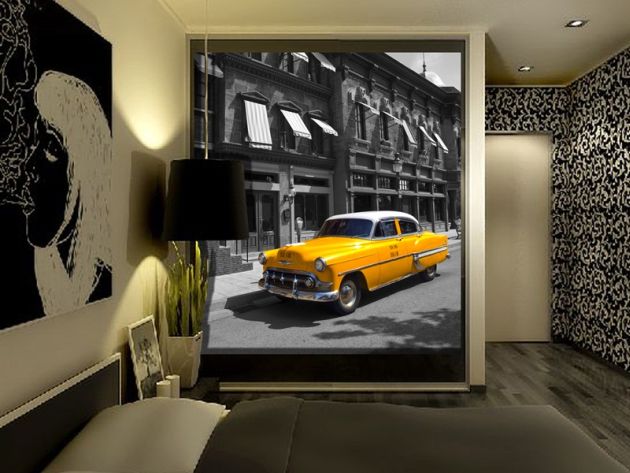 Fotomural taxi amarillo en Nueva York