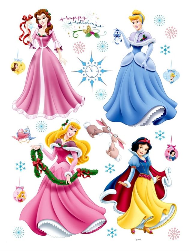 Stickers de princesas Disney para Navidad