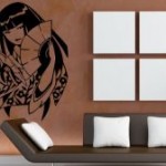 Vinilo oriental, mujer del kimono